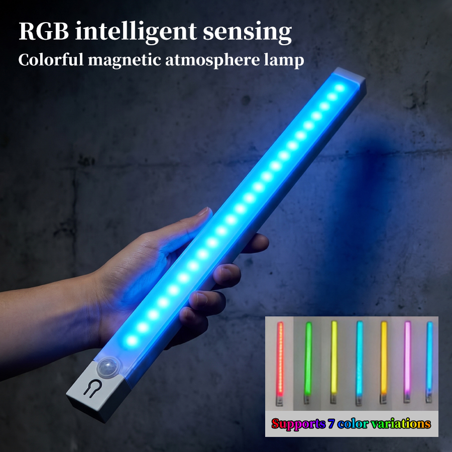 Gaming Accessories Led - Bewegingssensor LED-kastlamp Oplaadbare magnetische lichtbalk RGB