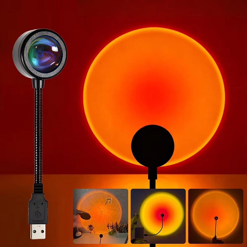 Gaming Accessories Led - Kleurrijke gradiënt USB-zonsonderganglamp Home Achtergronddecoratie Fotografie