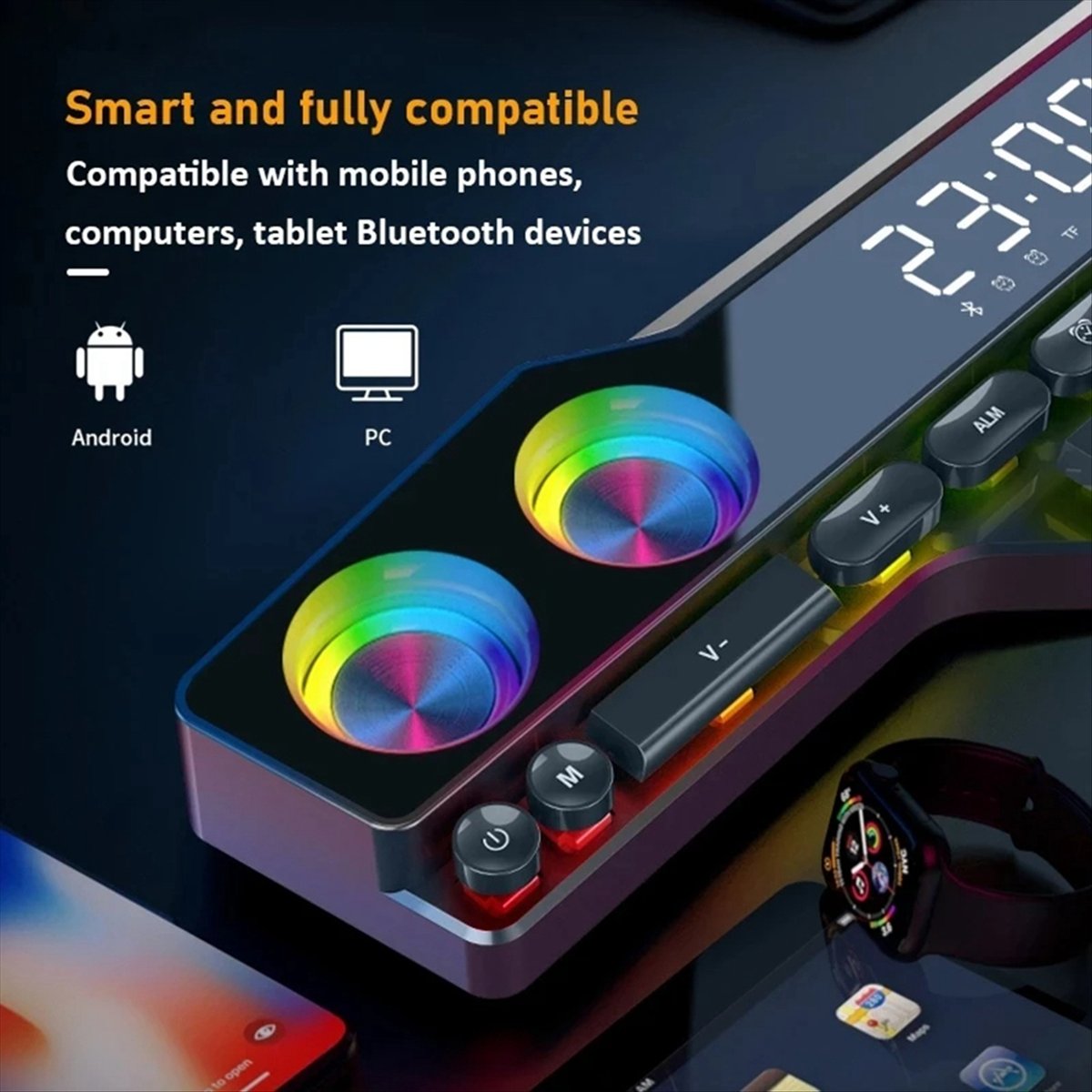 Gaming Accessories Led - DTC5 V18 Dazzle Colour Speakers Home