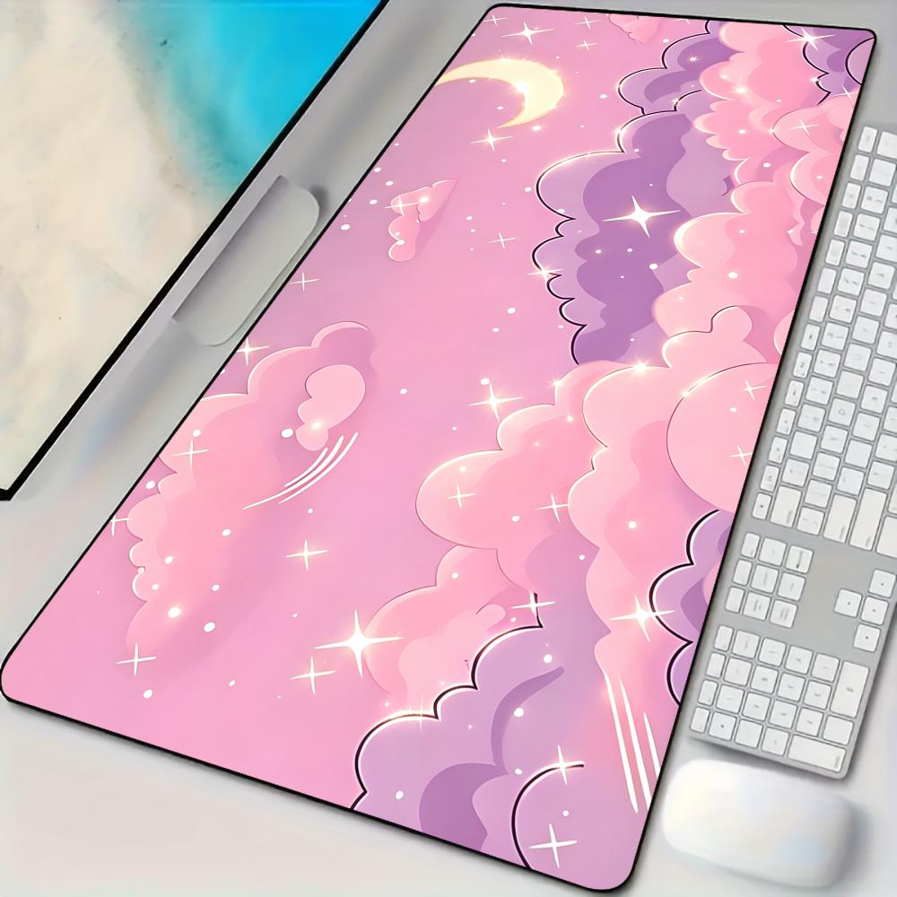 Gaming Accessories Pink - Romantische roze hemel en maan muismat