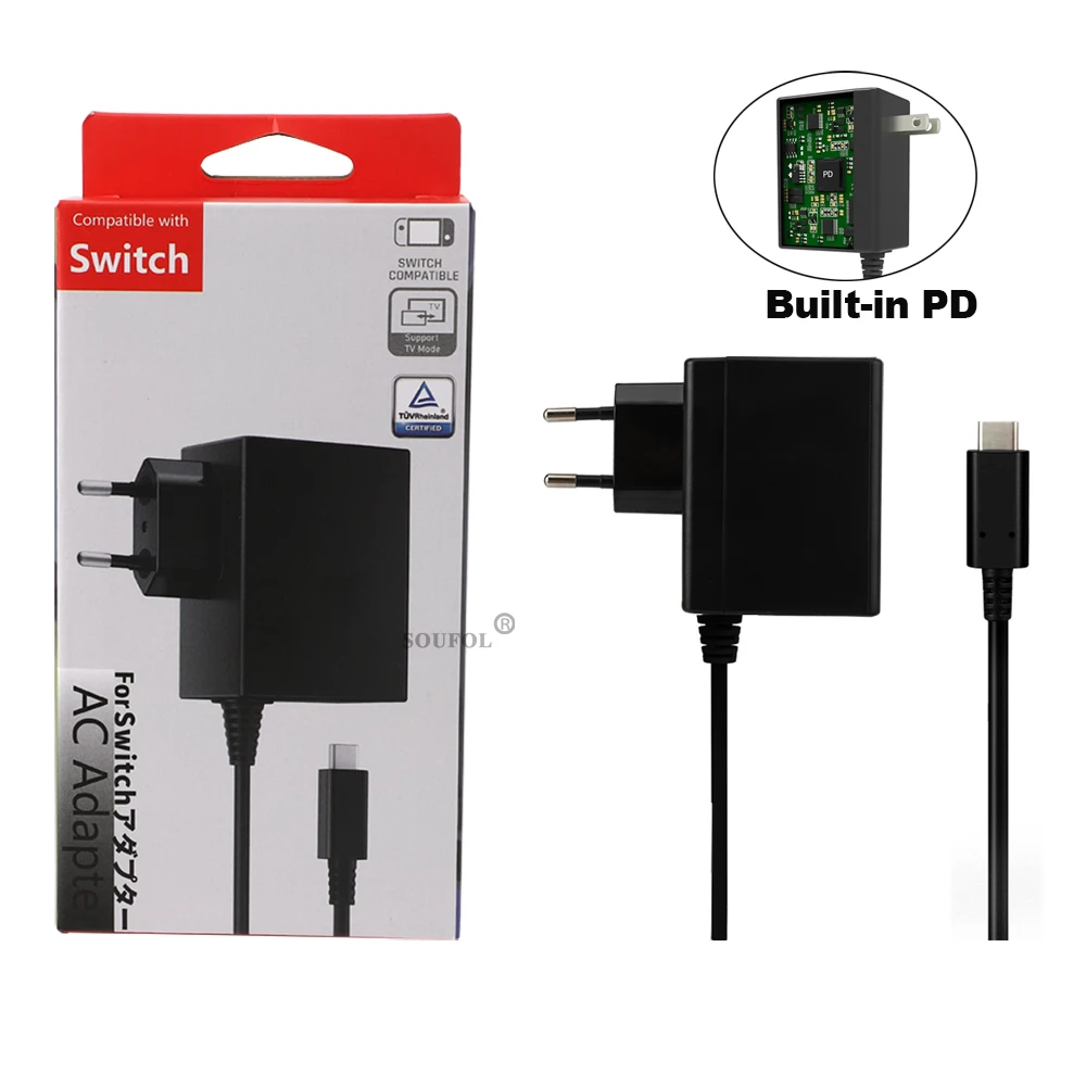 Gaming Accessories Nintendo - Wisselstroomadapter Oplader voor NS Switch &