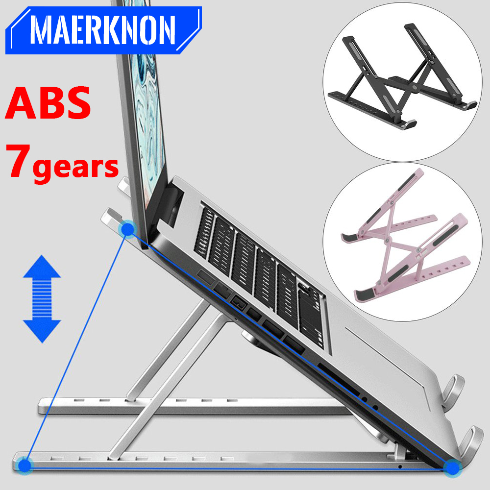 Gaming Accessories Pink - Draagbare laptopstandaard 7/10 versnellingen opvouwbare ABS