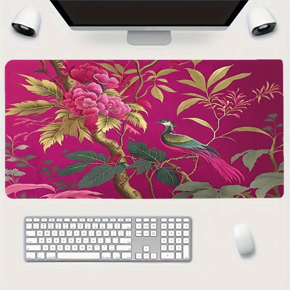 Felroze tafelmat met bloemen-  - Gaming Accessories Pink recensie en prijs