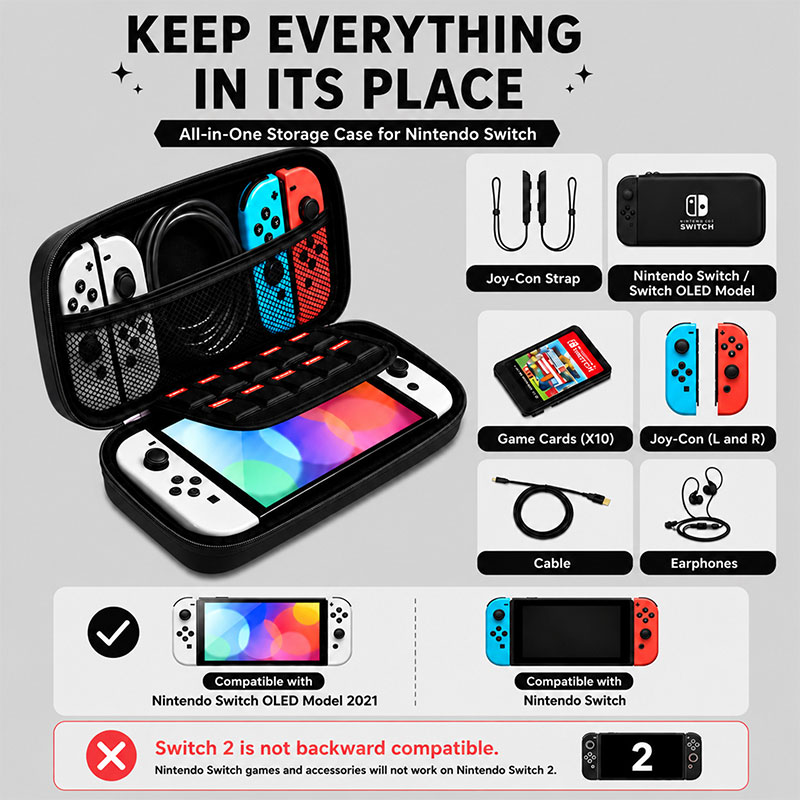 Macaron Color harde opbergtas  - Gaming Accessories Bag recensie en prijs