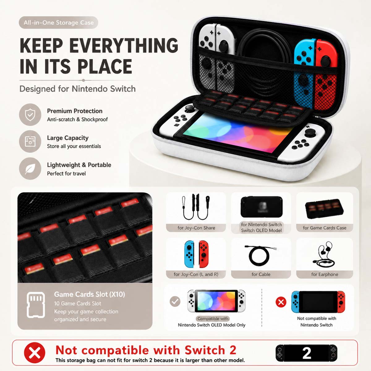 Macaron Kleur Harde Opbergtas  - Gaming Accessories Bag recensie en prijs