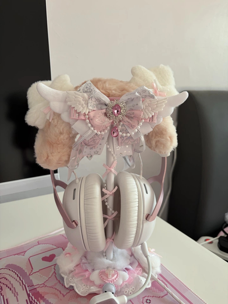 Leuke kanten hoofdtelefoonstan - Gaming Accessories Pink recensie en prijs