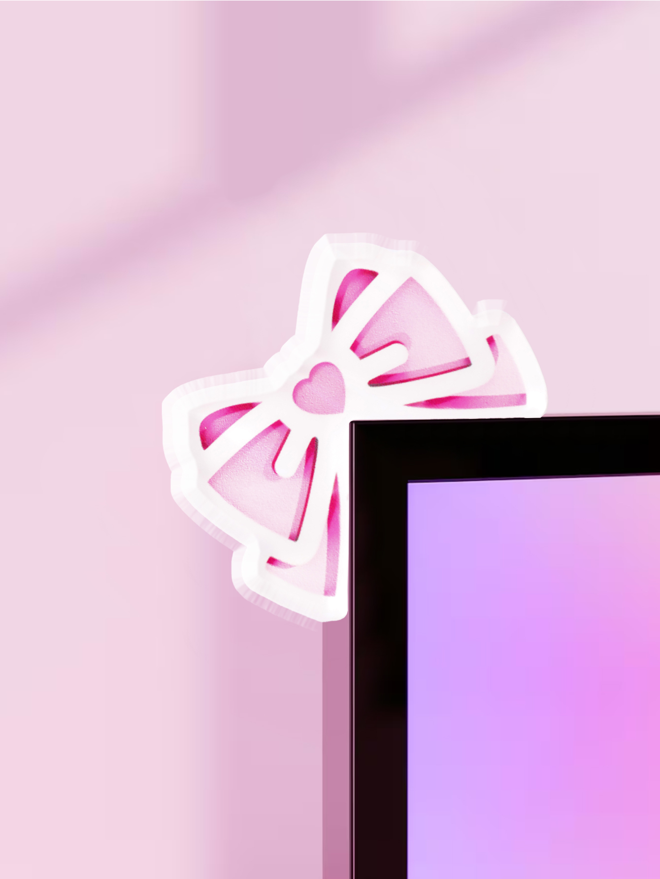 Kawaii Bow Monitor Decor Roze  - Gaming Accessories Pink recensie en prijs
