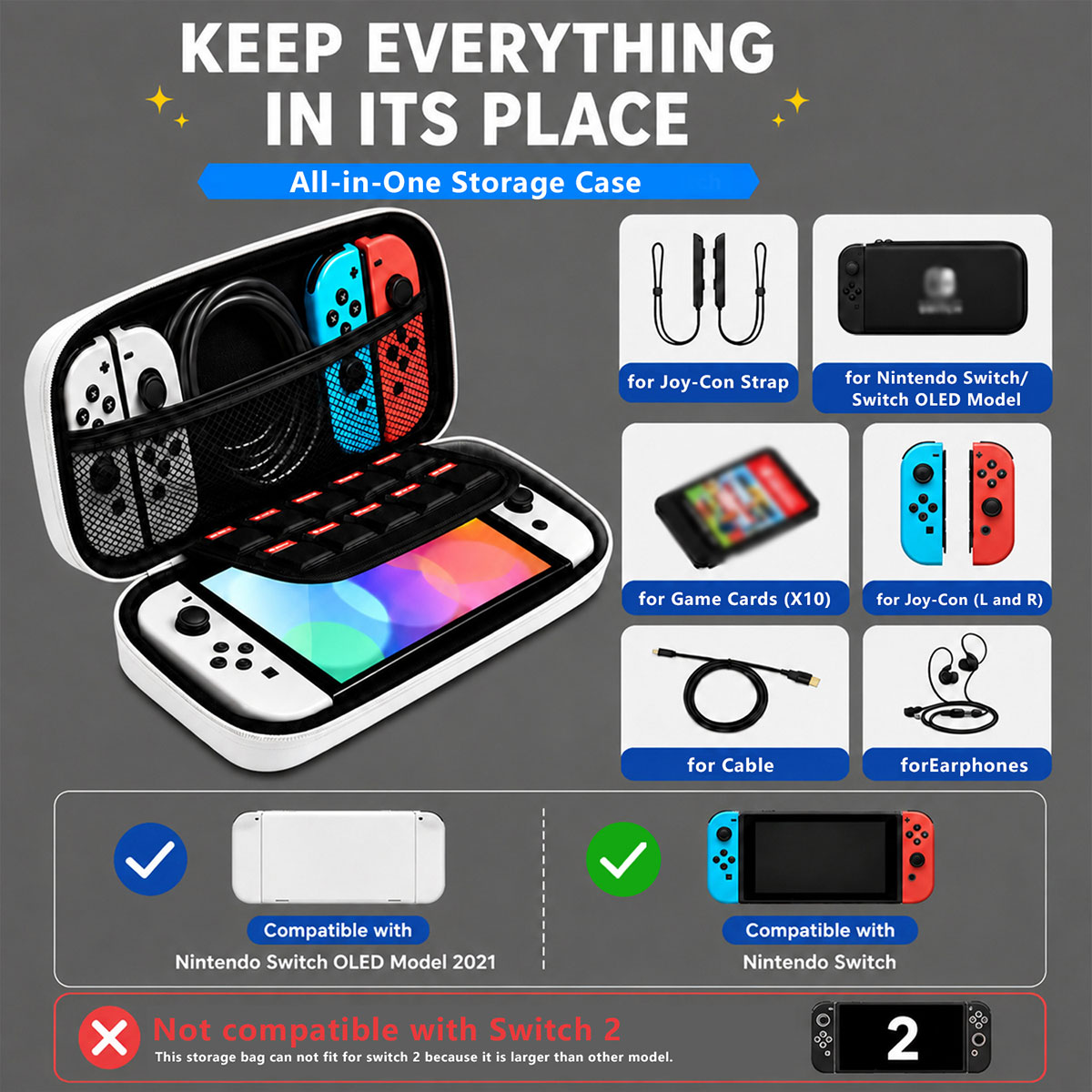 Macaronkleurige harde opbergta - Gaming Accessories Bag recensie en prijs