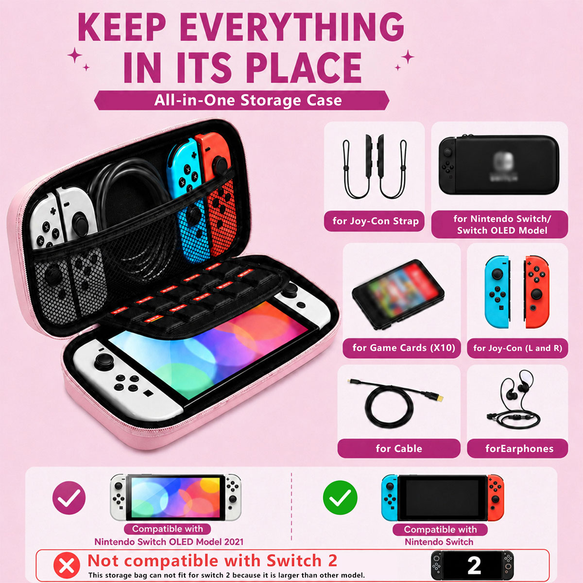 Macaronkleurige harde opbergta - Gaming Accessories Bag recensie en prijs